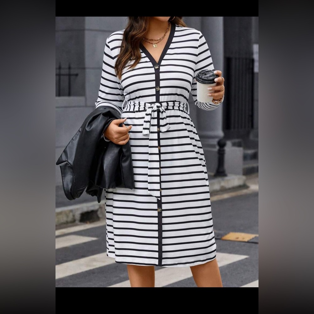 Striped dress.